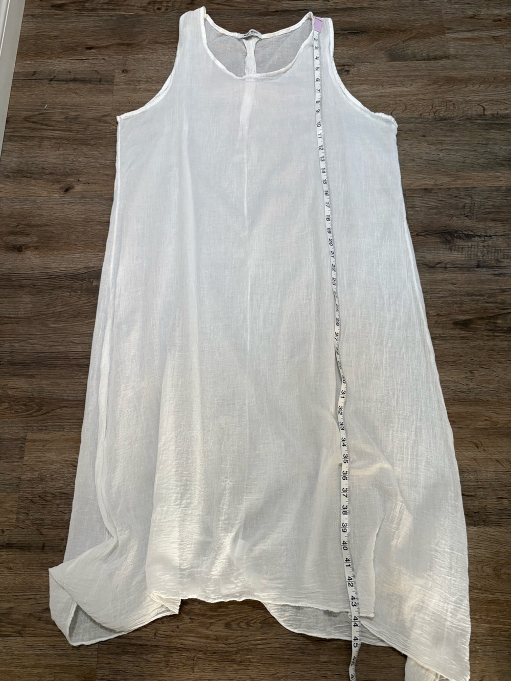 Meo Meli White Sleeveless Cotton Maxi Dress - Classic Summer Layer - Picture 6 of 8